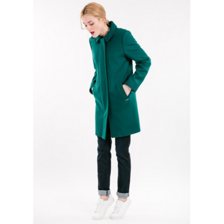 Saint James Manteau drap de laine Ste-Océane Green