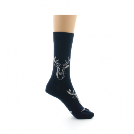 Chaussettes DAGOBERT Cerf Marine