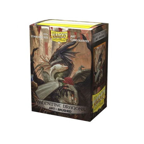 Dragon Shield Brushed Art Sleeves - Valentine Dragon 2021 (x100)