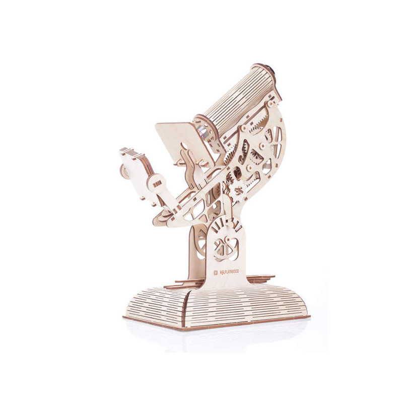 Maquette 3D De Microscope En Bois – Modèle Mobile Articulé – Kit à Monter – Dès 14 Ans – Cadeau Passion Science