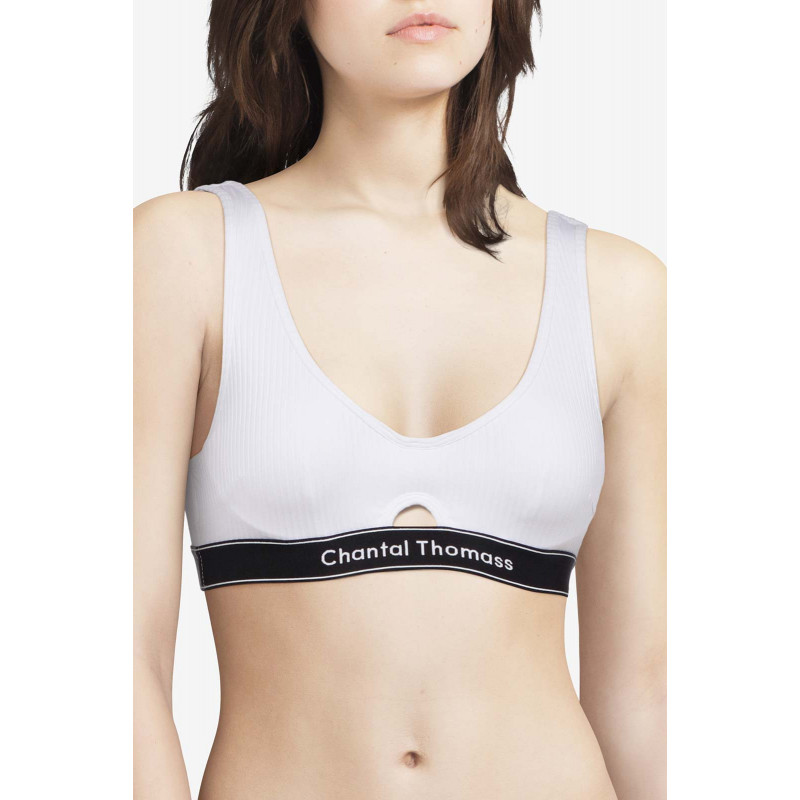 Soutien-gorge Armatures Chantal Thomass – Taille 85E, Motif Blanc à Pois Noirs