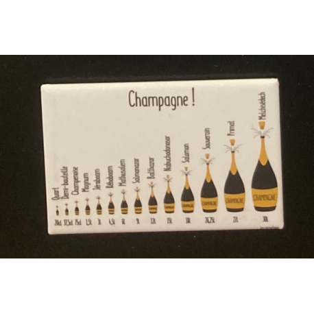 Les Cornichons Magnet bouteilles de champagne
