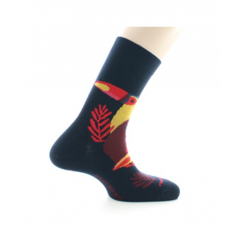 Chaussettes DAGOBERT Toucan noir